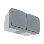 Gniazdo podwójne 2x2P+Z AQUATIC PRO IP55, 16A, 230V AC, Szaro-Grafitowy 5 sztuk
