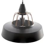 Rocco 1P E27, lampa wisząca, max. 60W, czarna, miedziana