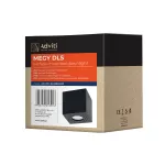 MEGY DLS GU10 downlight max 50W, IP54, kwadrat, czarny, aluminium