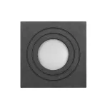 MEGY DLS GU10 downlight max 50W, IP54, kwadrat, czarny, aluminium