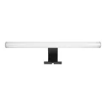 PEEGEL LED 6W, lampa nad lustro, 540lm, 4000K, dł.40 cm, tworzywo sztuczne+akryl, czarna