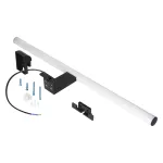 PEEGEL LED 9W, lampa nad lustro, 810lm, 4000K, dł. 60 cm, tworzywo sztuczne+akryl, czarna