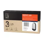 NEFRYT LED 10W, oprawa ogrodowa z czujnikiem ruchu, 800lm, IP54, 4000K, czarna