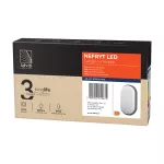 NEFRYT LED 10W, oprawa ogrodowa, 800lm, IP54, 4000K, szara