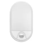 NEFRYT LED 10W, oprawa ogrodowa z czujnikiem ruchu 140st, 850lm, IP54, 4000K, biała