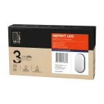 NEFRYT LED 15W, oprawa ogrodowa, 1100lm, IP54, 4000K, szara
