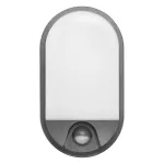 NEFRYT LED 15W, oprawa ogrodowa z czujnikiem ruchu, 1100lm, IP54, 4000K, szara