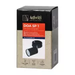 DOA SP 1, oprawa ścienno-sufitowa, GU10 max. 50W, IP20, czarna