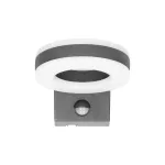 HOWLIT LED 20W, oprawa ogrodowa z czujnikiem ruchu, 1800lm, IP65, 4000K, szara