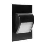 DRACO LED NEW 1,5W, oprawa schodowa podtynkowa, 12VDC, 30lm, 3000K, czarny, innowacyjny sposób montażu
