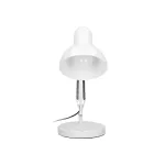 DEON, lampa biurkowa, 60W, E27, wysoka, stal, biała