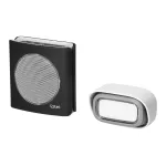 EXTEL diBi Flash Soft, dzwonek bezprzewodowy, bateryjny, 6 dźwięków, zakres działania 200m, soft touch, czarny