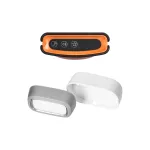 EXTEL diBi Flash Soft, dzwonek bezprzewodowy, bateryjny, 6 dźwięków, zakres działania 200m, soft touch, czarno-pomarańczowy