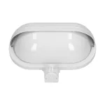 MUSAM, oprawa ogrodowa z czujnikiem ruchu 180st, 1x60W, E27, IP44, z przesłoną, plastik, biała