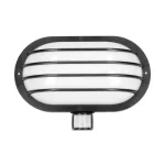 LASO, oprawa ogrodowa z czujnikiem ruchu 180st, 1x60W, E27, IP44, plastik, czarna