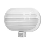 LASO, oprawa ogrodowa z czujnikiem ruchu 180st, 1x60W, E27, IP44, plastik, biała