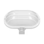 LASO, oprawa ogrodowa z czujnikiem ruchu 180st, 1x60W, E27, IP44, plastik, biała