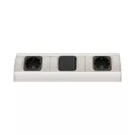 Gniazdo meblowe z wyłącznikiem, 2x2P+Z (Schuko)