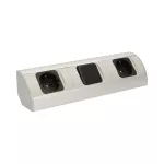Gniazdo meblowe z wyłącznikiem, 2x2P+Z (Schuko)