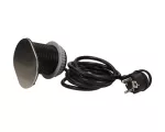 Gniazdo meblowe Ø6cm, wpuszczane w blat z przesuwną pokrywką, ładowarką USB i przewodem 1,9m, 1x2P+Z, 1xUSB (typ A, 2,4A), 3x1mm2