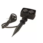 Gniazdo ogrodowe 2x2P+Z, IP44, przewód 1,5m H07RN-F 3x1,5mm2