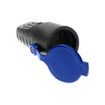 Gniazdo gumowe proste IP44 z uziemieniem, czarne, 16A, 230V