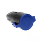 Gniazdo gumowe proste IP44 z uziemieniem, czarne, 16A, 230V