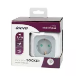 Przedłużacz 4 krotny 2P+Z (Schuko), ładowarka 2xUSB, 1,4m H05VV-F 3x1,5mm2, szaro-biały