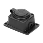 Rozgałęźnik bryzgoszczelny i odporny na uderzenia, IP44, 1x2P+Z (Schuko), 16A, 230V AC, gumowy, uniepalniony