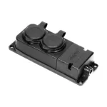 Rozgałęźnik bryzgoszczelny i odporny na uderzenia, IP44, 2x2P+Z (Schuko), 16A, 230V AC, gumowy, uniepalniony