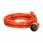 Przedłużacz ogrodowy pomarańczowy zalewany, 1x2P+Z 20m, OMY 2x1mm2, 230VAC/10A , PRODUKT POLSKI