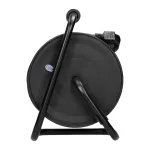Przedłużacz bębnowy MINI, 4 gniazda 2P+Z (Schuko), metalowy stojak, polwinit H05VV-F 3x1mm2 - 15m