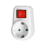 Adapter 1x2P+Z (Schuko) z włącznikiem, biały