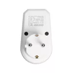 Adapter 1x2P+Z (Schuko) z włącznikiem, biały