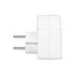 Rozgałęźnik 1x2P+Z (Schuko), 2x2P/II z włącznikiem, biały