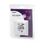 Gniazdo pojedyncze 2P+Z (Schuko), USB-A + USB-C, ,Wyjście 5VDC Max 2,8A