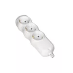 Rozgałęźnik wielogniazdowy 3x2P+Z, Schuko, biały