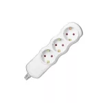 Rozgałęźnik wielogniazdowy 3x2P+Z, Schuko, biały