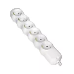 Rozgałęźnik wielogniazdowy 6x2P+Z, Schuko, biały
