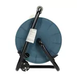 Przedłużacz bębnowy MINI, 4 gniazda 2P+Z (Schuko), metalowy stojak, polwinit H05VV-F 3x1mm2 , długość15m, szary