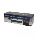 Gniazdo meblowe z ładowarką USB i przewodem 1,8m, 3x2P+Z, 2xUSB (typ A, 2,1A)