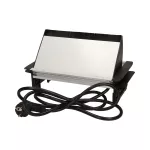 Gniazdo meblowe wpuszczane w blat ze szczotką przeciwkurzową, ładowarką USB i przewodem 1,8m, 3x2P+Z, 2xUSB (typ A, 2,1A)
