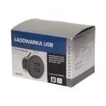 Ładowarka 2xUSB (typ A, 2,4A) wpuszczana w blat, czarna