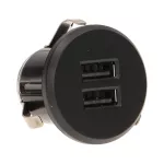 Ładowarka 2xUSB (typ A, 2,4A) wpuszczana w blat, czarna