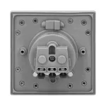 Hermetyczne gniazdo elektryczne, IP55 stal nierdzewna, z wiatroszczelną puszką montażową