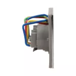Hermetyczne gniazdo elektryczne podwójne, IP55 stal nierdzewna