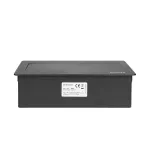 NOEN Kaseta meblowa wpuszczana w blat ze zintegrowaną ramką PCV na gniazda modułowe 3 x 45x45mm lub 6 x 22,5x45mm, przewód 1,5m, czarne