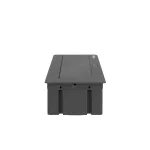 NOEN Kaseta meblowa wpuszczana w blat ze zintegrowaną ramką PCV na gniazda modułowe 3 x 45x45mm lub 6 x 22,5x45mm, przewód 1,5m, czarne