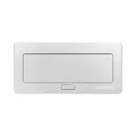 NOEN Kaseta meblowa wpuszczana w blat ze zintegrowaną ramką PCV na gniazda modułowe 3 x 45x45mm lub 6 x 22,5x45mm, przewód 1,5m, srebrne