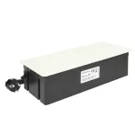 NOEN Kaseta meblowa wpuszczana w blat ze zintegrowaną ramką PCV na gniazda modułowe 3 x 45x45mm lub 6 x 22,5x45mm, przewód 1,5m, białe